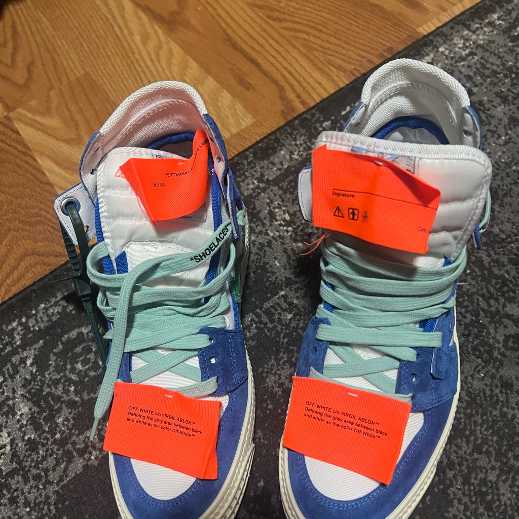 Off-White Blue And White Athletic Shoes